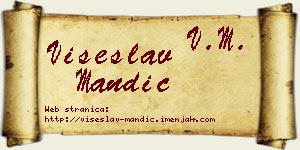 Višeslav Mandić vizit kartica